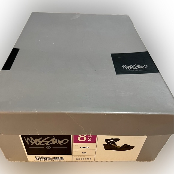 Mossimo Vondra Platform Heel Pumps Braided Tan Black Wood tone Sole 70s Size 8.5 - Picture 11 of 16